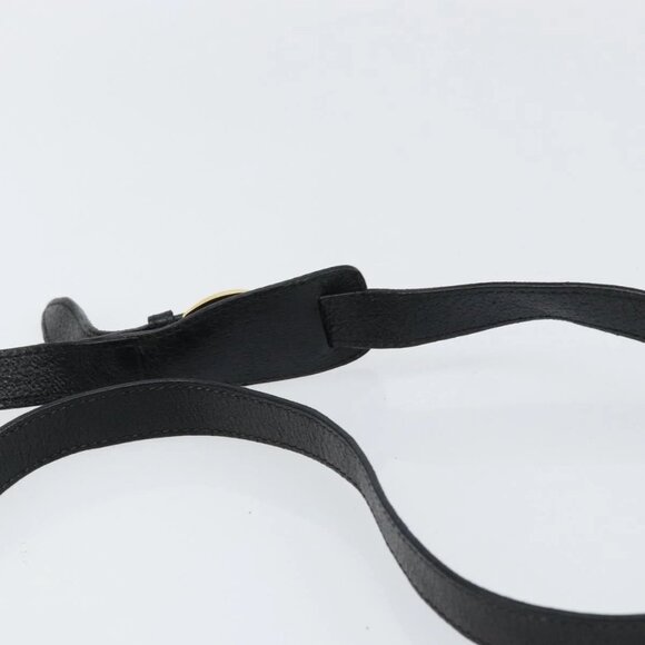 GUCCI Shoulder Bag Leather Canvas Black Gold 001 113 0613 Auth ep12275 - Picture 9 of 14